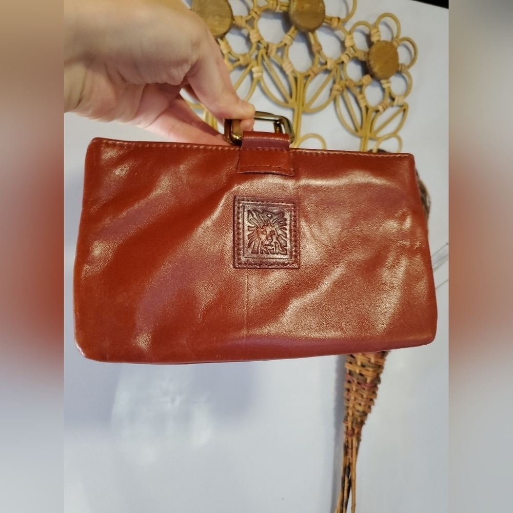 Ann Klien Red Leather Wallet